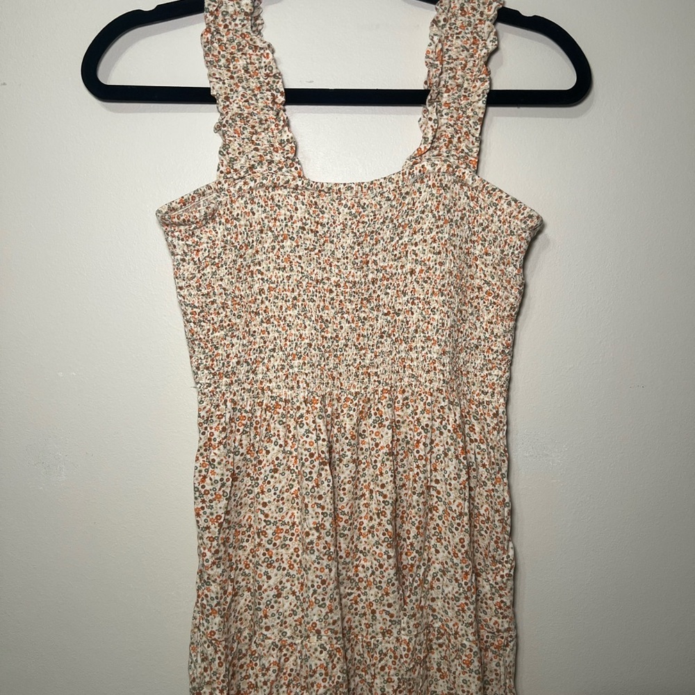 Aerie Cream Floral Midi Dress - Picture 4 of 4